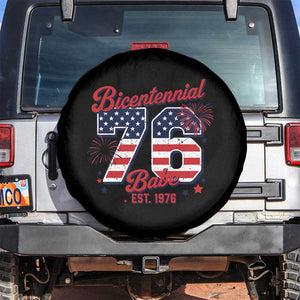 Retro Bicentennial Babe Est 1976 Spare Tire Cover 4th of July 50th Birthday Gift TS02 No hole Black Print Your Wear