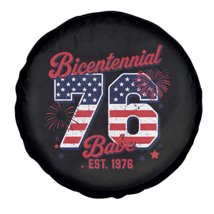 Retro Bicentennial Babe Est 1976 Spare Tire Cover 4th of July 50th Birthday Gift TS02 Print Your Wear