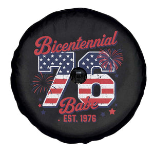 Retro Bicentennial Babe Est 1976 Spare Tire Cover 4th of July 50th Birthday Gift TS02 Print Your Wear