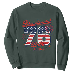 Retro Bicentennial Babe Est 1976 Sweatshirt 4th of July 50th Birthday Gift