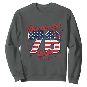 Retro Bicentennial Babe Est 1976 Sweatshirt 4th of July 50th Birthday Gift