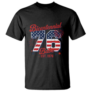 Retro Bicentennial Babe Est 1976 T Shirt 4th of July 50th Birthday Gift TS02 Black Print Your Wear