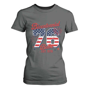 Retro Bicentennial Babe Est 1976 T Shirt For Women 4th of July 50th Birthday Gift