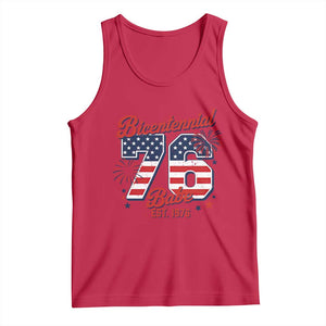 Retro Bicentennial Babe Est 1976 Tank Top 4th of July 50th Birthday Gift