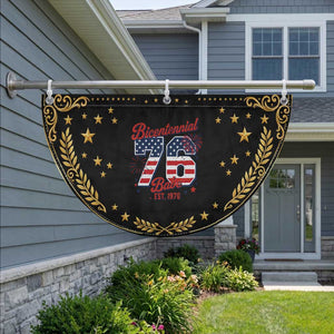 Retro Bicentennial Babe Est 1976 Patriotic Fan Flag 4th of July 50th Birthday Gift
