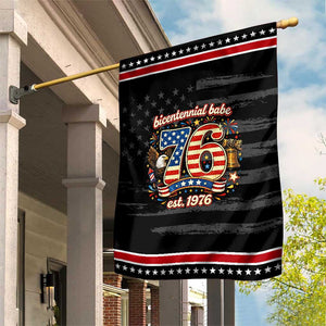 Bicentennial Babe Est 1976 Patriotic Garden Flag Eagle Fireworks 50th Birthday
