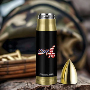 Patriotic Class of 76 Retro American Flag Script Bullet Tumbler Graduation Birthday Milestone TS02 Print Your Wear