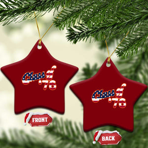 Patriotic Class of 76 Retro American Flag Script Ceramic Ornament Graduation Birthday Milestone TS02 Print Your Wear