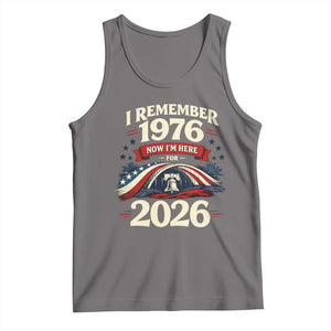 I Remember 1976 Now Im Here For 2026 Tank Top Liberty Bell 50th Birthday TS02 Deep Heather Print Your Wear