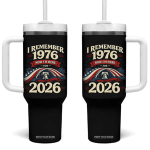 I Remember 1976 Now Im Here For 2026 Tumbler With Handle Liberty Bell 50th Birthday