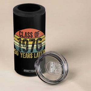 Class of 1976 50 Years Later 4 in 1 Can Cooler Tumbler Retro Sunset Graduation Birthday 50th Milestone TS02 Print Your Wear