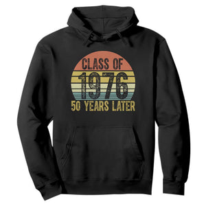 Class of 1976 50 Years Later Hoodie Retro Sunset Graduation Birthday 50th Milestone TS02 Black Print Your Wear