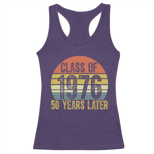 Class of 1976 50 Years Later Racerback Tank Top Retro Sunset Graduation Birthday 50th Milestone