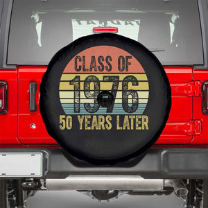 Class of 1976 50 Years Later Spare Tire Cover Retro Sunset Graduation Birthday 50th Milestone TS02 Black Print Your Wear