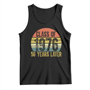 Class of 1976 50 Years Later Tank Top Retro Sunset Graduation Birthday 50th Milestone TS02 Black Print Your Wear