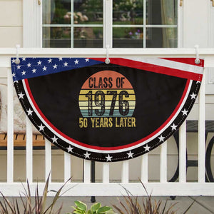 Class of 1976 50 Years Later Patriotic Fan Flag Retro Sunset Graduation Birthday 50th Milestone