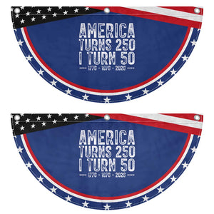 America Turns 250 I Turn 50 Patriotic Fan Flag Funny 1976 50th Birthday
