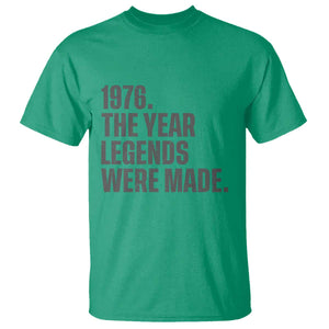 1976 The Year Legends Were Made T Shirt Minimalist Retro 50th Birthday TS02 Irish Green Print Your Wear