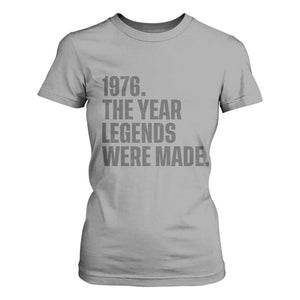 1976 The Year Legends Were Made T Shirt For Women Minimalist Retro 50th Birthday TS02 Sport Gray Print Your Wear