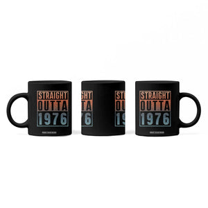 Straight Outta 1976 Coffee Mug Funny 50th Birthday Retro Neon Gradient Effect Printing TS02 Print Your Wear