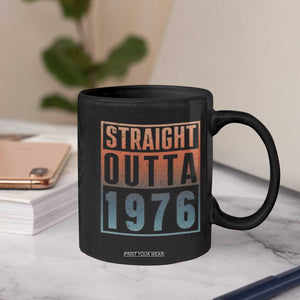 Straight Outta 1976 Coffee Mug Funny 50th Birthday Retro Neon Gradient Effect Printing TS02 Print Your Wear