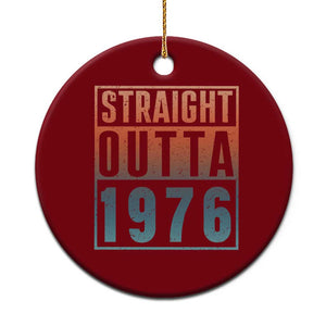 Straight Outta 1976 Ceramic Ornament Funny 50th Birthday Retro Neon Gradient Effect Printing TS02 1pc Red Print Your Wear