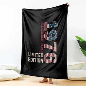 Vintage 1976 All Original Parts Throw Blanket Patriotic US Flag 50th Birthday Gift TS02 Print Your Wear