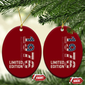 Vintage 1976 All Original Parts Ceramic Ornament Patriotic US Flag 50th Birthday Gift TS02 Print Your Wear