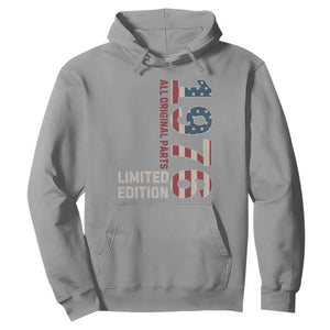 Vintage 1976 All Original Parts Hoodie Patriotic US Flag 50th Birthday Gift TS02 Sport Gray Print Your Wear