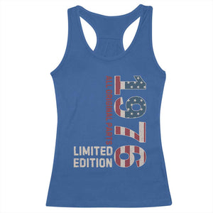 Vintage 1976 All Original Parts Racerback Tank Top Patriotic US Flag 50th Birthday Gift TS02 Royal Blue Print Your Wear