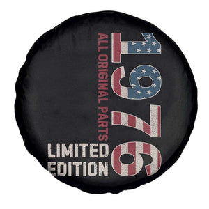 Vintage 1976 All Original Parts Spare Tire Cover Patriotic US Flag 50th Birthday Gift