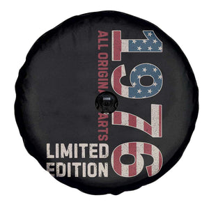 Vintage 1976 All Original Parts Spare Tire Cover Patriotic US Flag 50th Birthday Gift