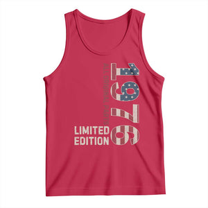 Vintage 1976 All Original Parts Tank Top Patriotic US Flag 50th Birthday Gift TS02 Red Print Your Wear