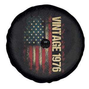 Vintage 1976 Distressed American Flag Spare Tire Cover Patriotic 50th Birthday Graphic TS02 Print Your Wear