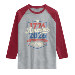 America 250th Anniversary 1776 to 2026 Raglan Shirt Land Of The Free Patriotic Gift