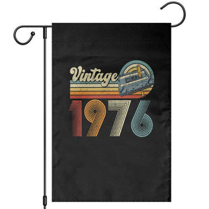 Vintage Sunset 1976 Retro Cassette Garden Flag Mechanical Dial Tech Nostalgia 50th Birthday TS02 Black Print Your Wear