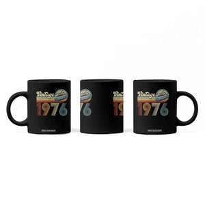 Vintage Sunset 1976 Retro Cassette Coffee Mug Mechanical Dial Tech Nostalgia 50th Birthday