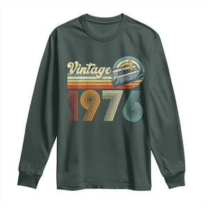 Vintage Sunset 1976 Retro Cassette Long Sleeve Shirt Mechanical Dial Tech Nostalgia 50th Birthday