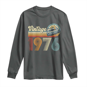Vintage Sunset 1976 Retro Cassette Long Sleeve Shirt Mechanical Dial Tech Nostalgia 50th Birthday