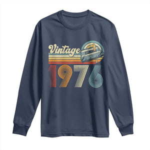 Vintage Sunset 1976 Retro Cassette Long Sleeve Shirt Mechanical Dial Tech Nostalgia 50th Birthday