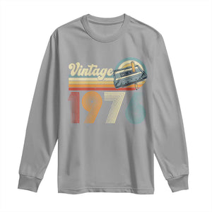 Vintage Sunset 1976 Retro Cassette Long Sleeve Shirt Mechanical Dial Tech Nostalgia 50th Birthday