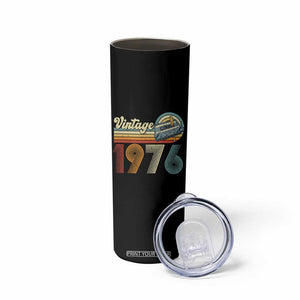 Vintage Sunset 1976 Retro Cassette Skinny Tumbler Mechanical Dial Tech Nostalgia 50th Birthday