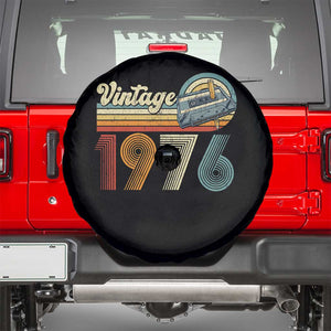 Vintage Sunset 1976 Retro Cassette Spare Tire Cover Mechanical Dial Tech Nostalgia 50th Birthday TS02 Black Print Your Wear