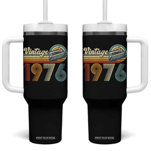 Vintage Sunset 1976 Retro Cassette Tumbler With Handle Mechanical Dial Tech Nostalgia 50th Birthday TS02 One Size: 40 oz Black Print Your Wear