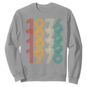 Retro 1976 Multi Line Neon Pop Typography Sweatshirt Vintage 50th Birthday Gift