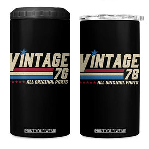 Vintage 76 All Original Parts 4 in 1 Can Cooler Tumbler Retro Stripe Patriotic 50th Birthday