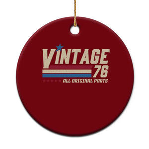 Vintage 76 All Original Parts Ceramic Ornament Retro Stripe Patriotic 50th Birthday