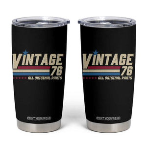 Vintage 76 All Original Parts Tumbler Cup Retro Stripe Patriotic 50th Birthday TS02 Black Print Your Wear