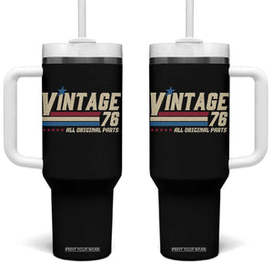 Vintage 76 All Original Parts Tumbler With Handle Retro Stripe Patriotic 50th Birthday TS02 One Size: 40 oz Black Print Your Wear