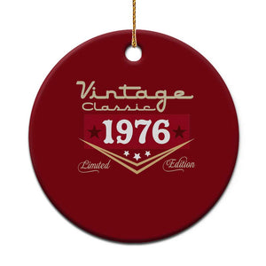 Vintage Classic 1976 Limited Edition Ceramic Ornament Luxury Retro Milestone Birthday TS02 1pc Red Print Your Wear
